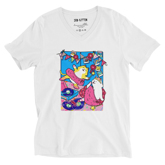 Unisex V-Neck T-Shirt - Ballerinas